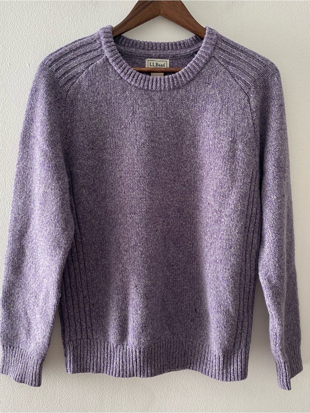L.L. Bean Women’s Lavender Crewneck Sweater 100% Wool